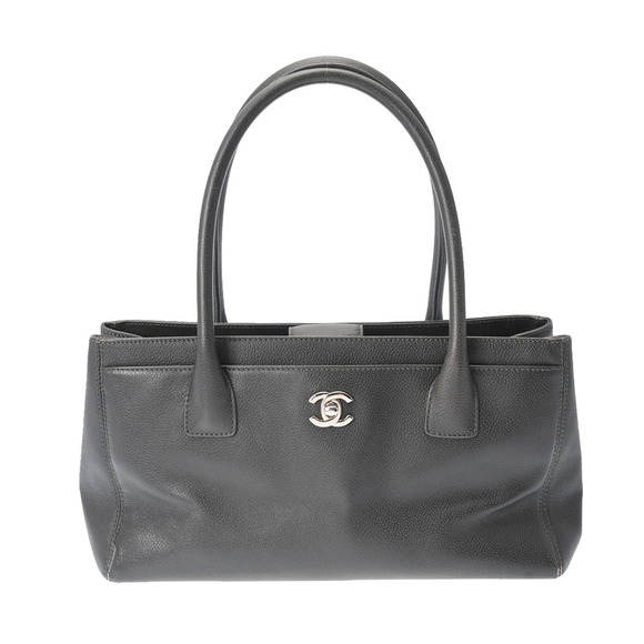 CHANEL Executive Tote Bag Gray Calfskin